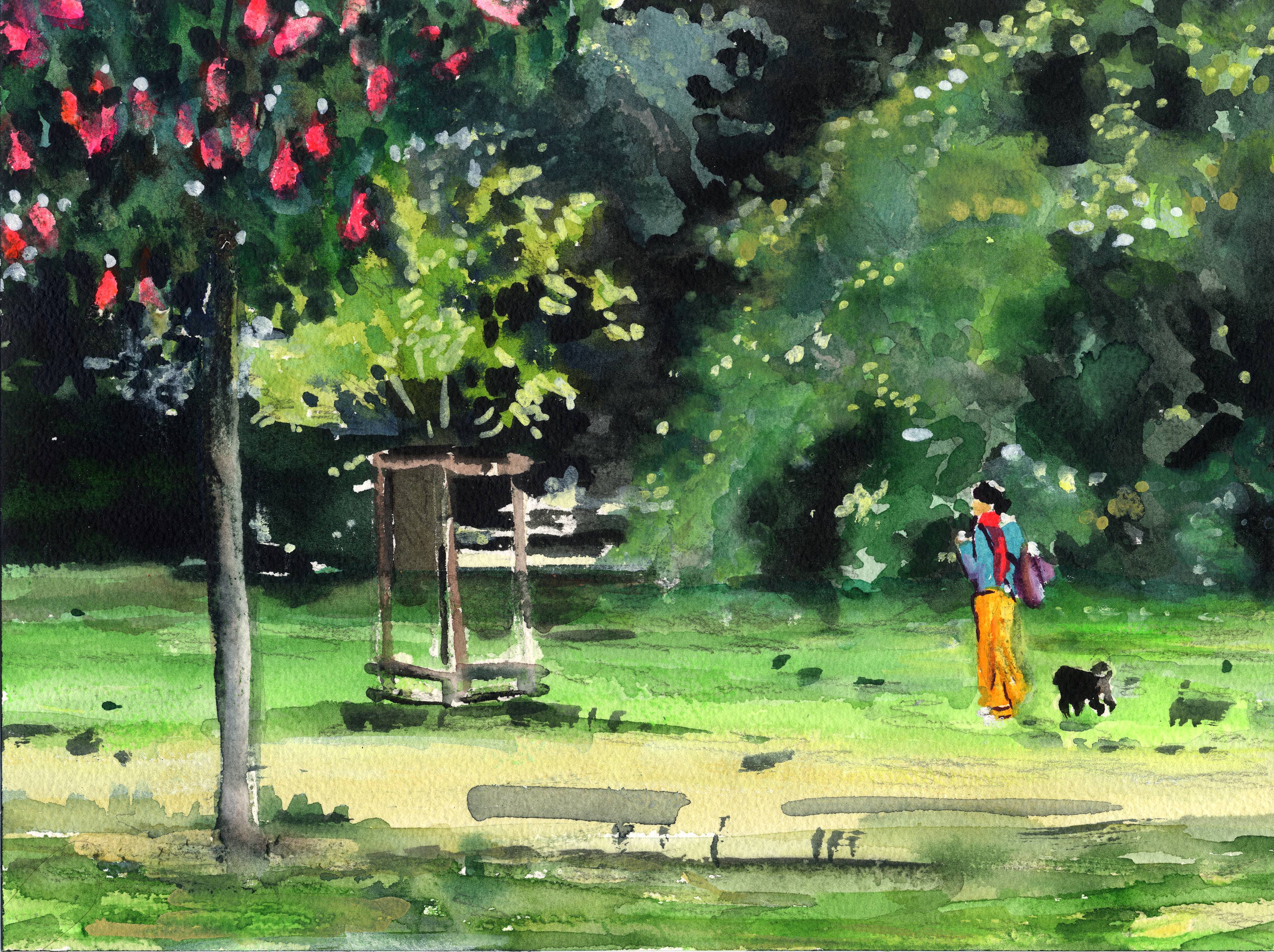 Falkplatz Aquarell